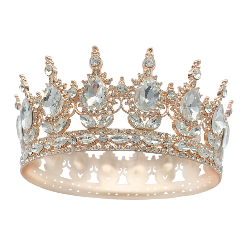 Корона на торт  з камінчиками 12,5см. №17