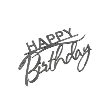 ТОПЕР З ПОЛІСТИРОЛУ «HAPPY BIRTHDAY» СРІБНИЙ