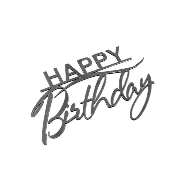 ТОПЕР З ПОЛІСТИРОЛУ «HAPPY BIRTHDAY» СРІБНИЙ ТОПЕР З ПОЛІСТИРОЛУ «HAPPY BIRTHDAY» СРІБНИЙ