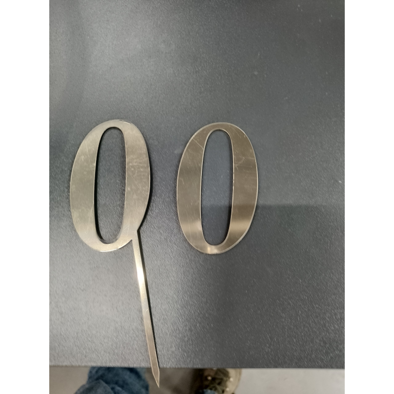 Топер дзеркальний цифра “0“ без ніжки Топер дзеркальний цифра “0“ без ніжки
