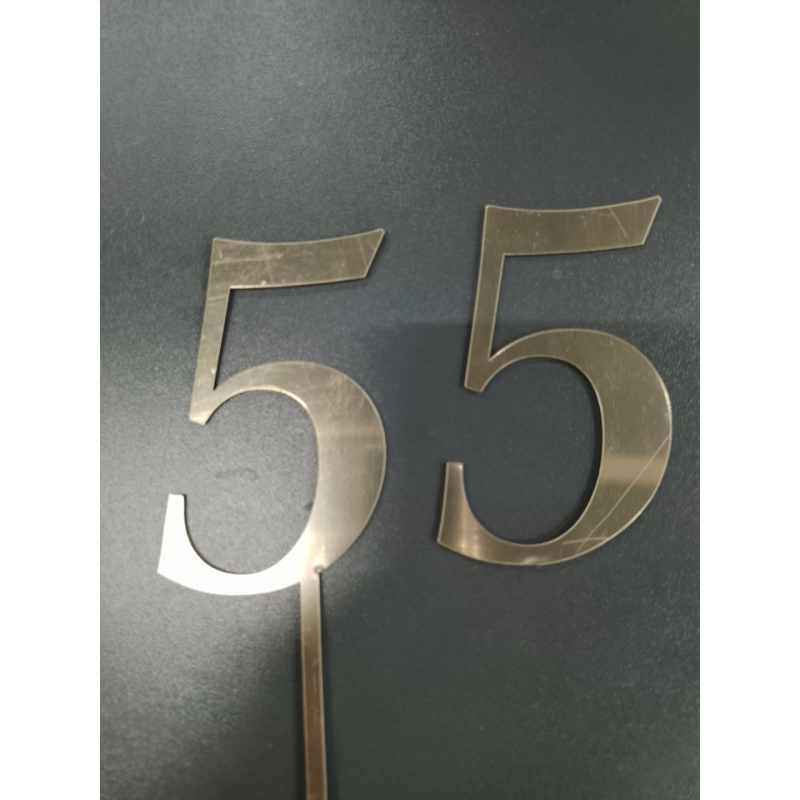 Топер дзеркальний цифра “5“ без ніжки Топер дзеркальний цифра “5“ без ніжки