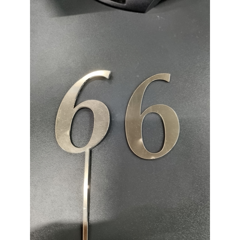 Топер дзеркальний цифра “6“ без ніжки Топер дзеркальний цифра “6“ без ніжки