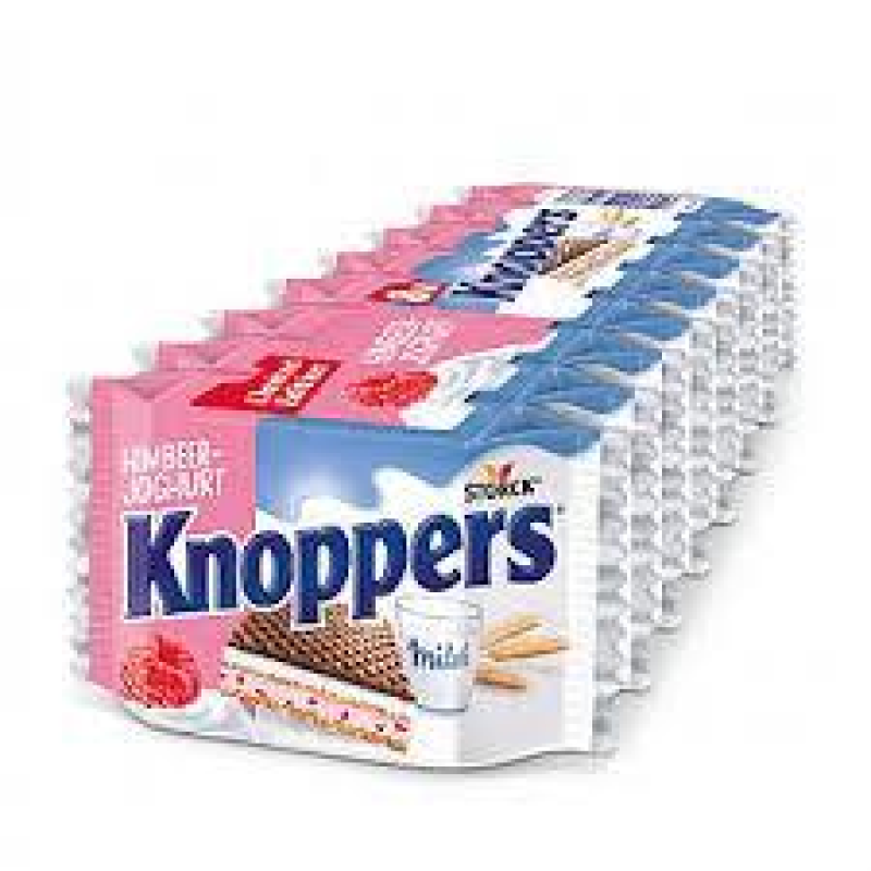 Вафлі зі смаком малини Кноперс Knoppers 8*25g Вафлі зі смаком малини Кноперс Knoppers 8*25g
