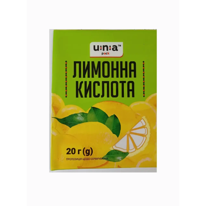 Лимонна кислота UNA 20 г Лимонна кислота UNA 20 г