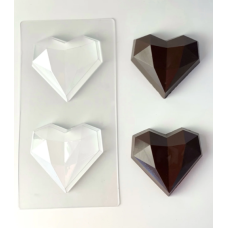 Серце Diamond форма пластикова 9 см.
