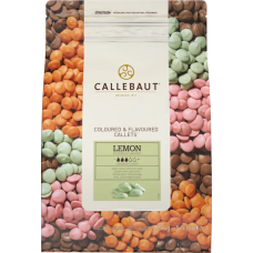 Зелений шоколад Callebaut Lemon Callets зі смаком лимона у дропсах 2.5 кг