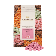 Рожевий шоколад Callebaut Strawberry Callets зі смаком полуниці у дропсах 2.5 кг
