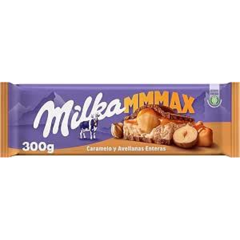 Шоколад Milka MMMAX Caramelo y Avellanas Enteras 300 г Шоколад Milka MMMAX Caramelo y Avellanas Enteras 300 г