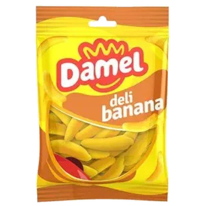 Желейні цукерки Damel Deli Banana, 80 г без глютену Желейні цукерки Damel Deli Banana, 80 г без глютену