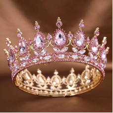 Корона на торт з камінчиками 12,5см.№21