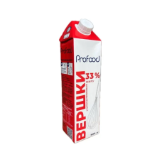 Вершки натуральні ультрапастеризовані 33% TM ProFood 1 л