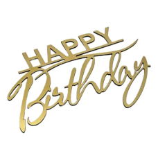 ТОПЕР З ПОЛІСТИРОЛУ «HAPPY BIRTHDAY» ЗОЛОТИЙ
