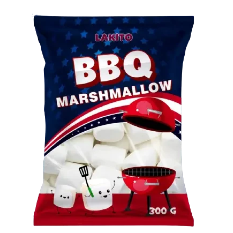 Маршмелоу зефір Marshmallows BBQ 300 г TM Lakito Бельгія Маршмелоу зефір Marshmallows BBQ 300 г TM Lakito Бельгія