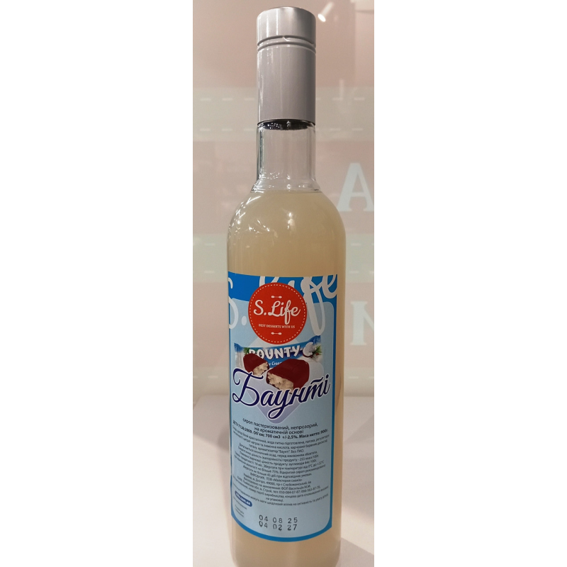 Сироп Баунті S.Life 900 грам 0,7 л. (9 бут./ящик) Сироп Баунті S.Life 900 грам 0,7 л. (9 бут./ящик)