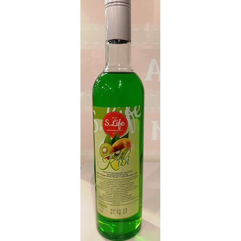 Сироп Ківі S.Life 900 грам 0,7 л. (9 бут./ящик) Сироп Ківі S.Life 900 грам 0,7 л. (9 бут./ящик)