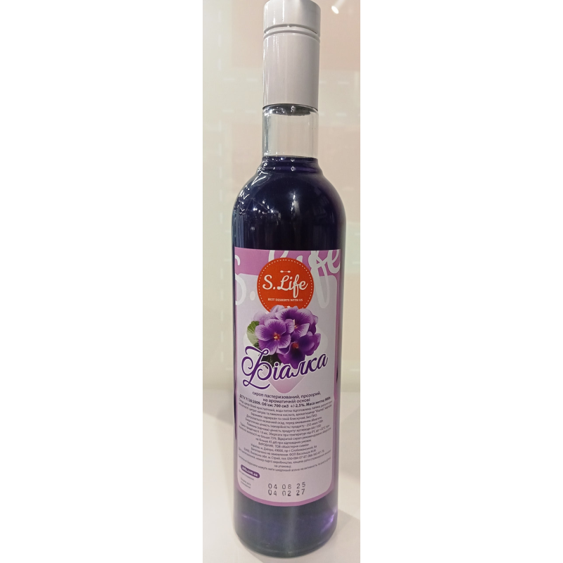 Сироп Фіалка S.Life 900 грам 0,7 л. (9 бут./ящик)