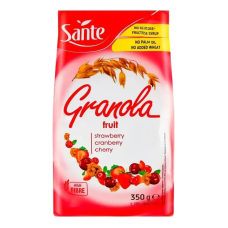 Гранола Sante Fruit з журавлиною, полуницею, вишнею 350 г