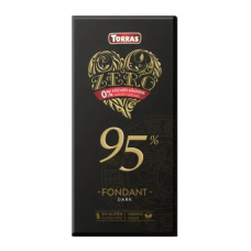 Шоколад екстра-чорний без цукру, без глютену TORRAS Zero 95%, 100 г