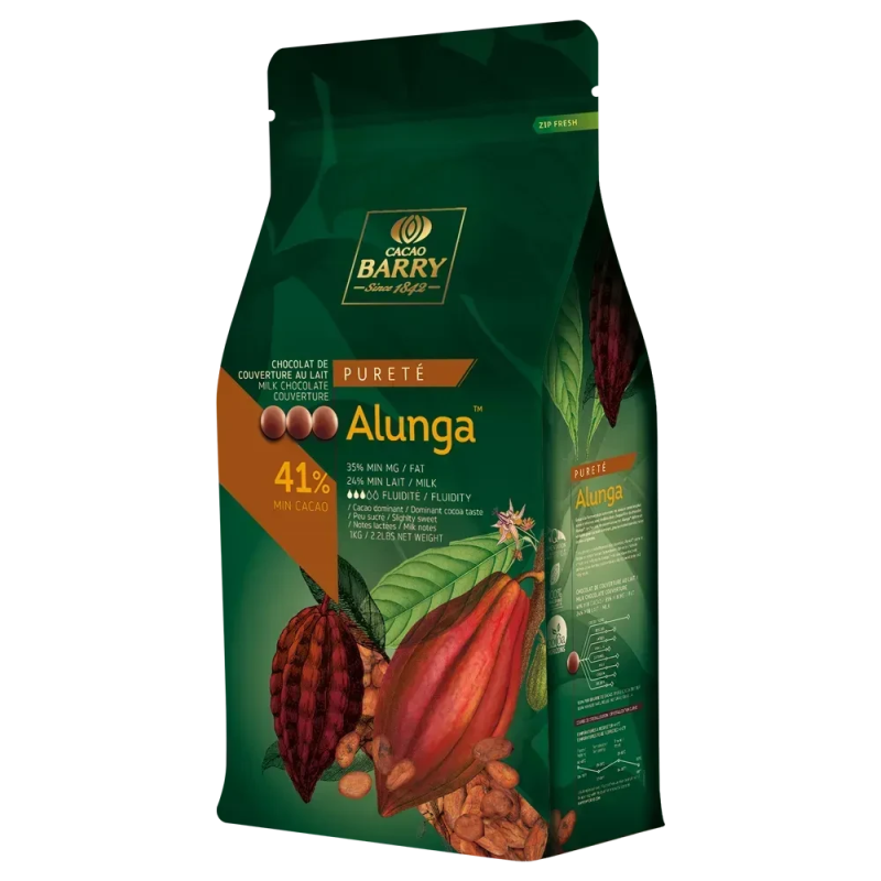 Молочний шоколад ALUNGA 41%, 1 кг Cacao Barry Молочний шоколад ALUNGA 41%, 1 кг Cacao Barry
