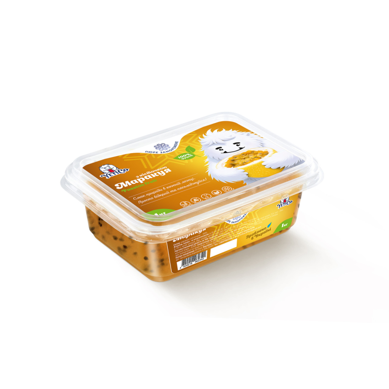 Маракуя з кісточкою пюре заморожене YetiCo 1 кг. Маракуя з кісточкою пюре заморожене YetiCo 1 кг.
