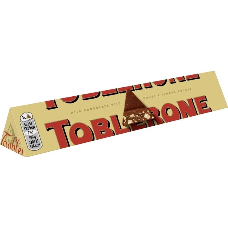 Шоколад молочний Toblerone з медом та мигдальною нугою 200 г Шоколад молочний Toblerone з медом та мигдальною нугою 200 г