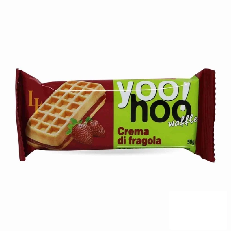 Бельгійські вафлі Yoo!hoo з начинкою полуниця 50 г