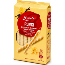 Вафельні трубочки Bonitki Rurki з ванільним кремом 280 г