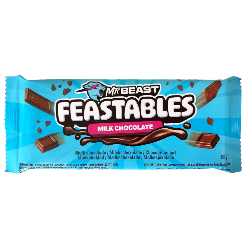 Шоколад молочний М. Біст Mr Beast feastables milk chocolate 60g Шоколад молочний М. Біст Mr Beast feastables milk chocolate 60g