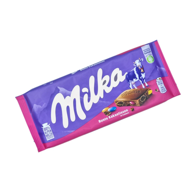 Шоколад Milka Bunte kakaolinsen 100г (Швейцарія) Шоколад Milka Bunte kakaolinsen 100г (Швейцарія)