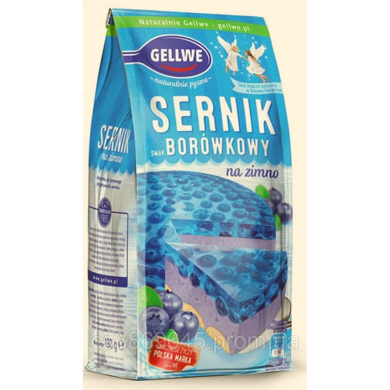 Суміш для чізкейку зі смаком чорниці Gellwe Sernik na zimno 193 г