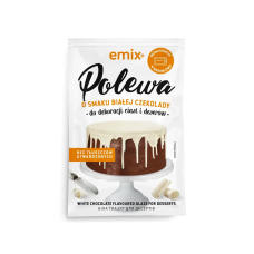 Глазур для десертів білий шоколад Emix, 100 г, Польща, поливка для тортів