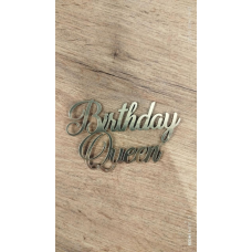Топер дзеркальний birthday queen золото
