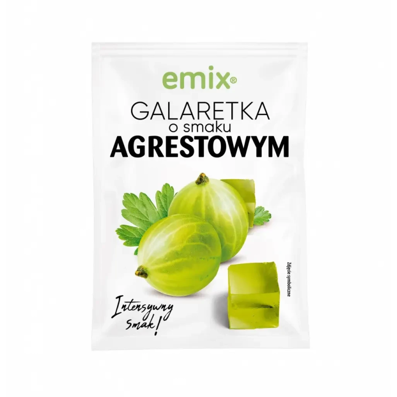 Желе зі смаком агруса Emix Galaretka Agrestowym 75 г Польща Желе зі смаком агруса Emix Galaretka Agrestowym 75 г Польща