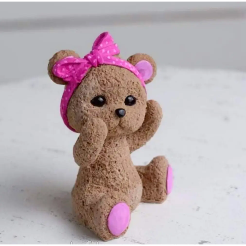 Молд ведмедик з бантиком