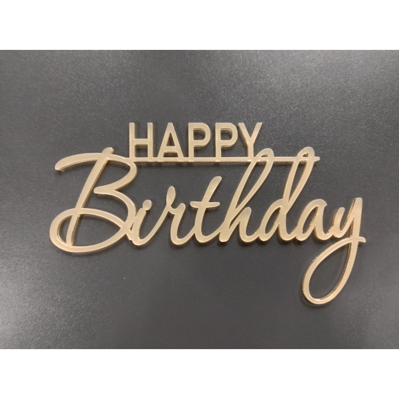 Топер акриловий Happy birthday