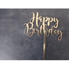 Топер дзеркальний happy birthday